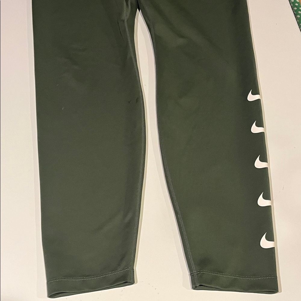 Olive Green Women's Active Leggings - Picture 8 of 13
